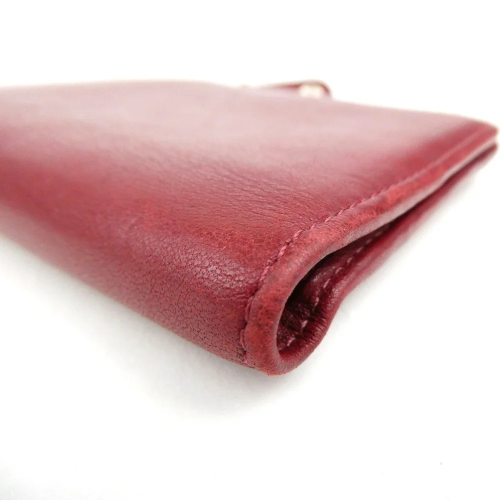 Coach Red Leather Small Bifold Wallet